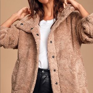 Lulu's Cozy Days Blush Sherpa Jacket